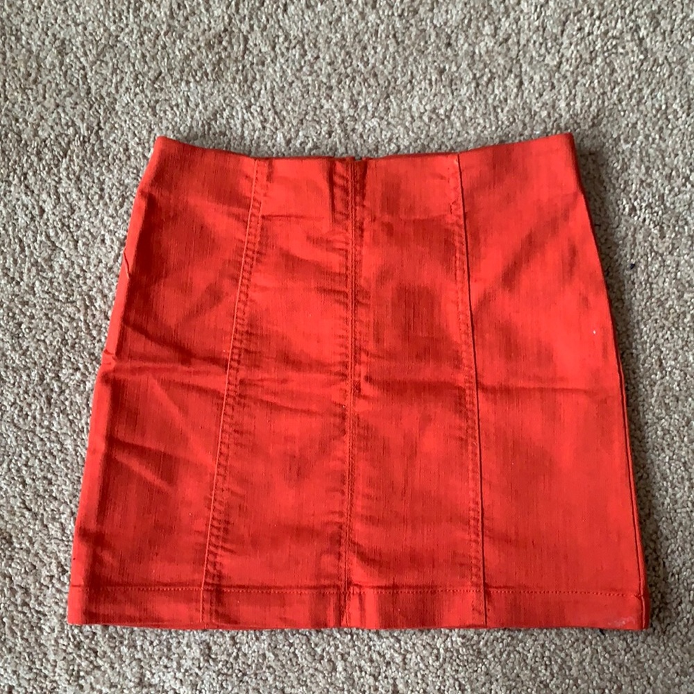 Red mini skirt